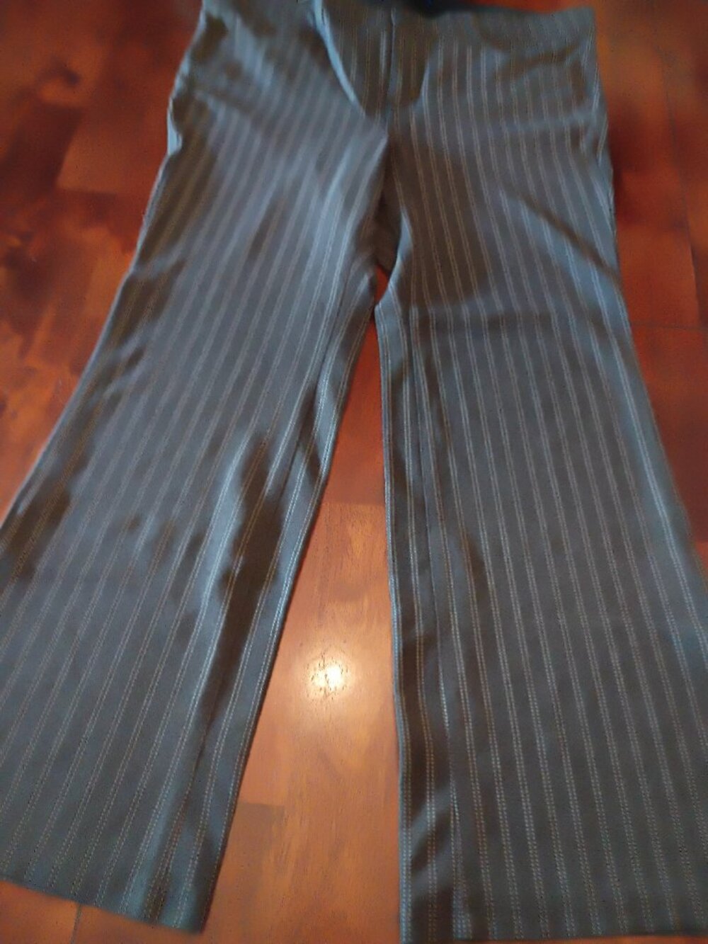 Torrid Grey Pinstripe Wide Leg Dress Pants